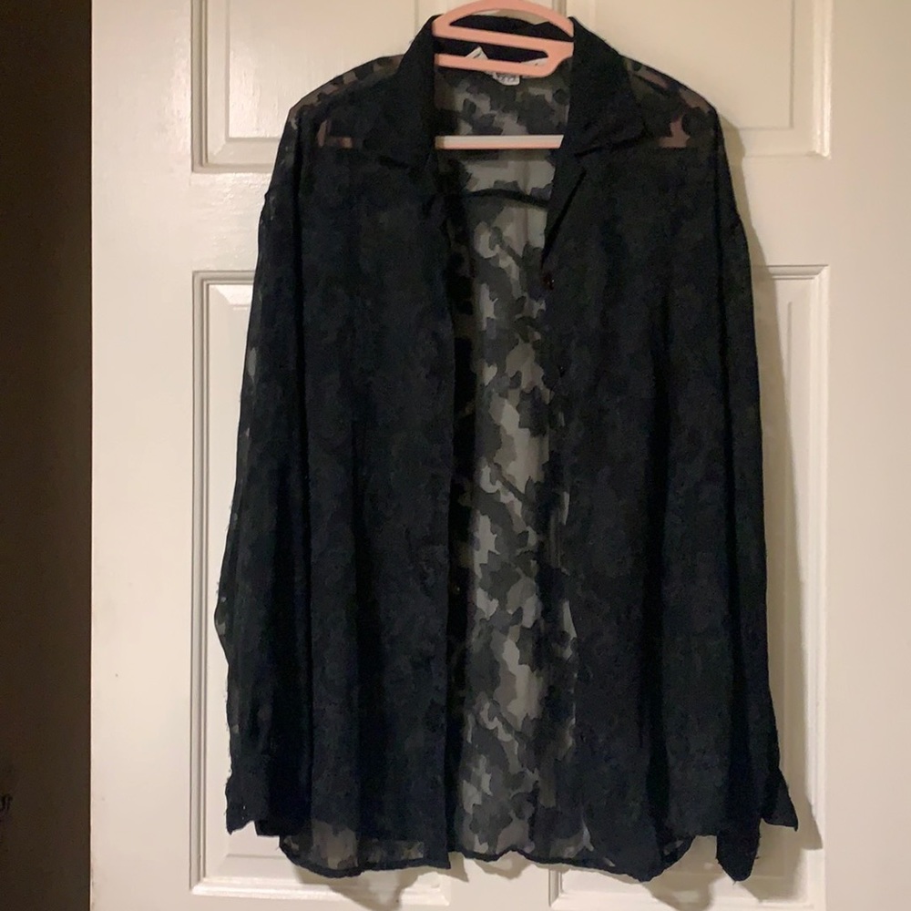 Black sheer shirt